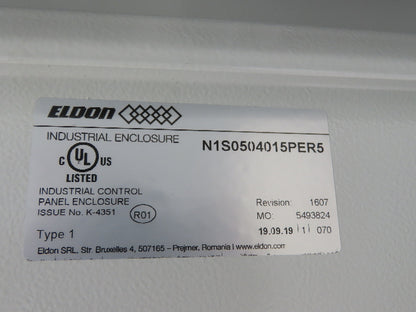 Eldon Industrial Electrical Enclosure Assembly Power Supply Unit 24VDC 20A