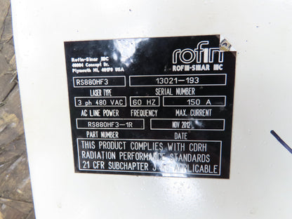 Rofin Sinar 880-2046-1 Capacitor Sub Assembly 900VDC 10mF 10000uF