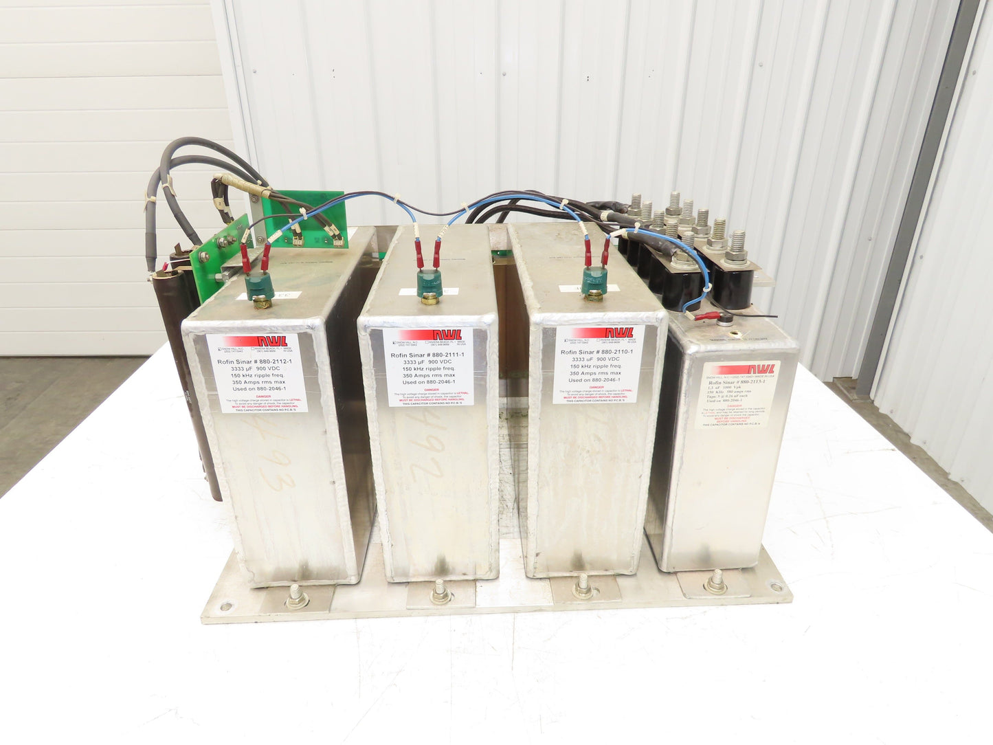 Rofin Sinar 880-2046-1 Capacitor Sub Assembly 900VDC 10mF 10000uF