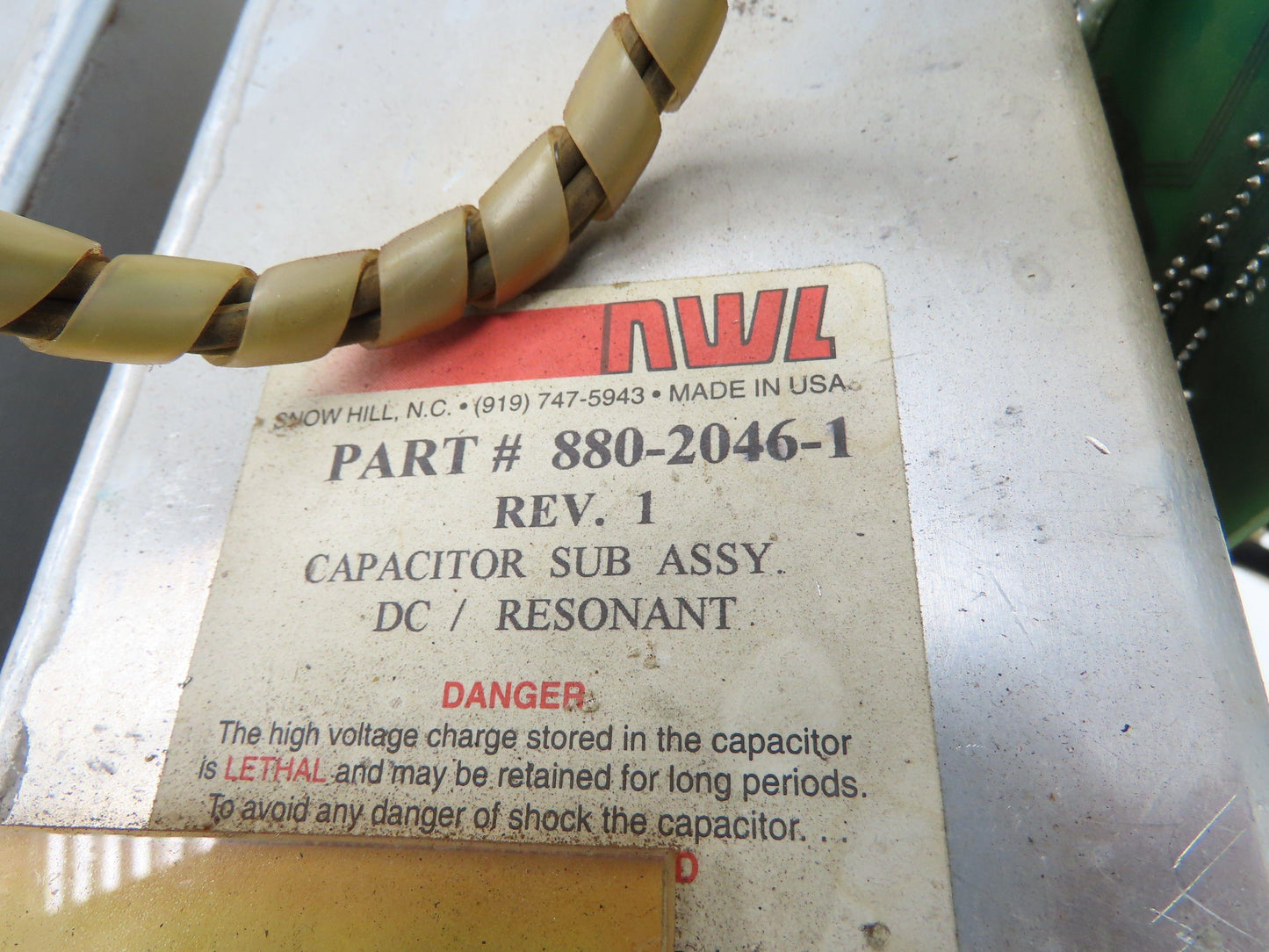 Rofin Sinar 880-2046-1 Capacitor Sub Assembly 900VDC 10mF 10000uF