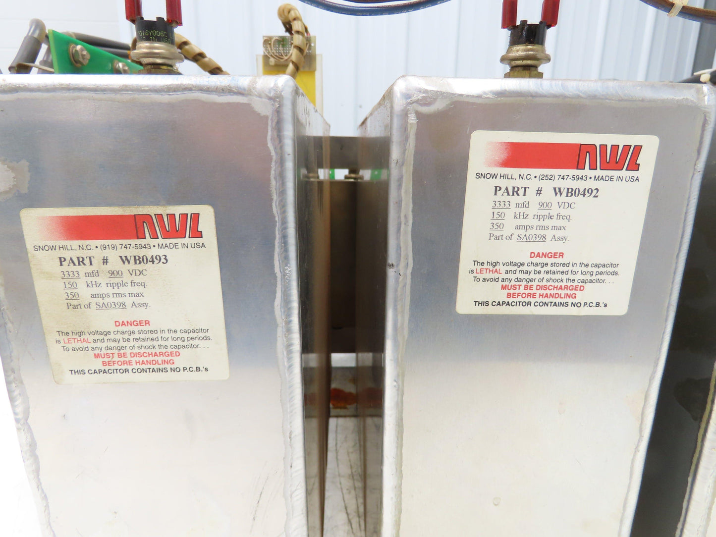 Rofin Sinar 880-2046-1 Capacitor Sub Assembly 900VDC 10mF 10000uF