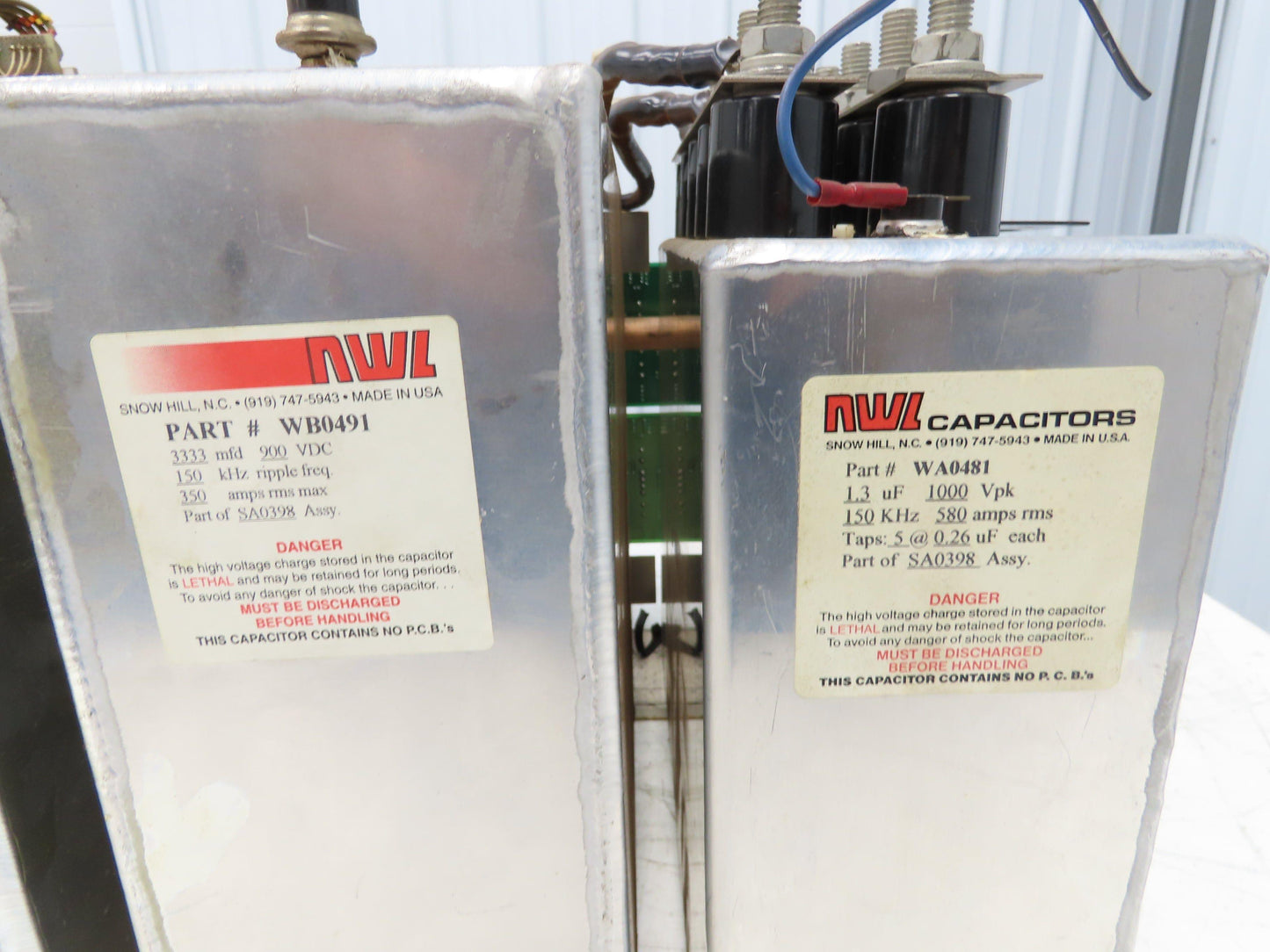 Rofin Sinar 880-2046-1 Capacitor Sub Assembly 900VDC 10mF 10000uF