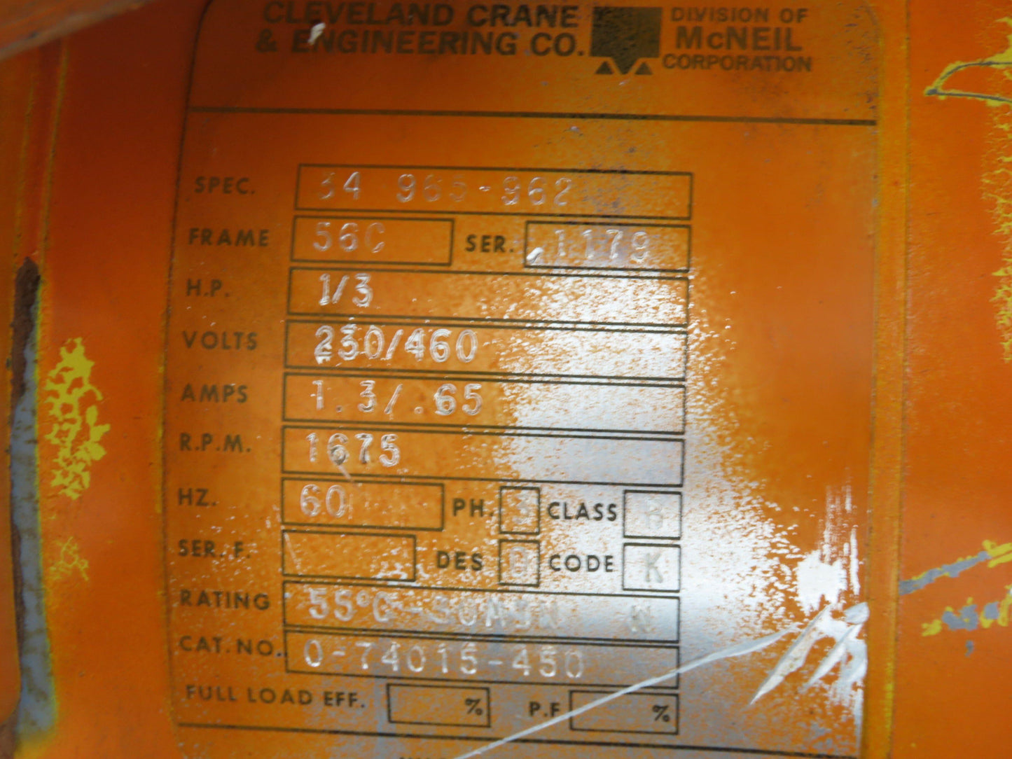 Cleveland Tramrail Underhung Bridge Crane Motorized End Truck/Trolley Drive 5:1