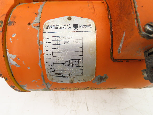 Cleveland Tramrail Bridge Crane Motorized End Truck Belt Drive WA 5" Wheels