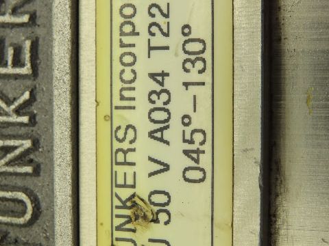 Tunkers KU 50 V A034 T22 Pneumatic Clamp NPT 045°-130° 70/75ND