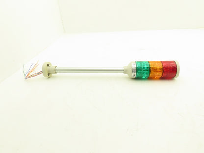 PatLite LMS-_02 Signal Lamp Light Stack Tower Red Orange Green 24V AC/DC