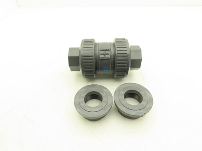 NIBCO U45BC V Check Valve 1 1/4" Chemtrol Body 1 1/2" End Fittings Glue And NPT
