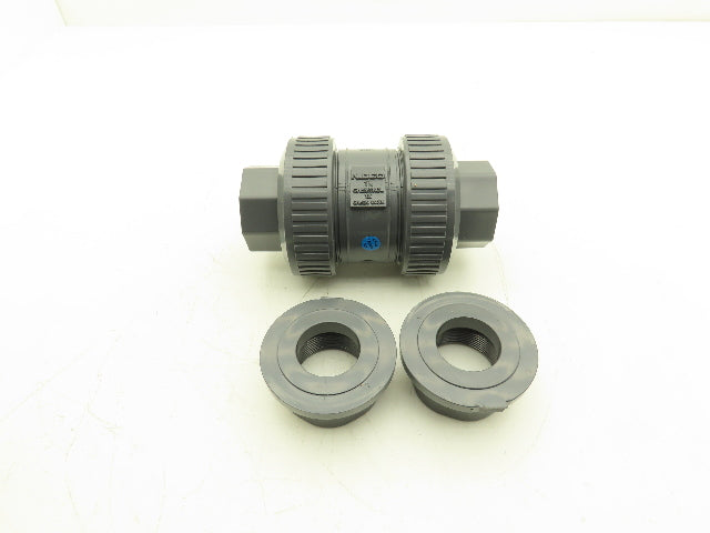 NIBCO U45BC V Check Valve 1 1/4" Chemtrol Body 1 1/2" End Fittings Glue And NPT