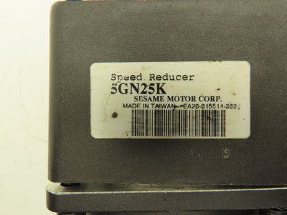 Sesame 5RK60GN-AFTs Reversible Gear Motor 25:1 Gearhead 64 RPM 110V 1PH 5GN25K