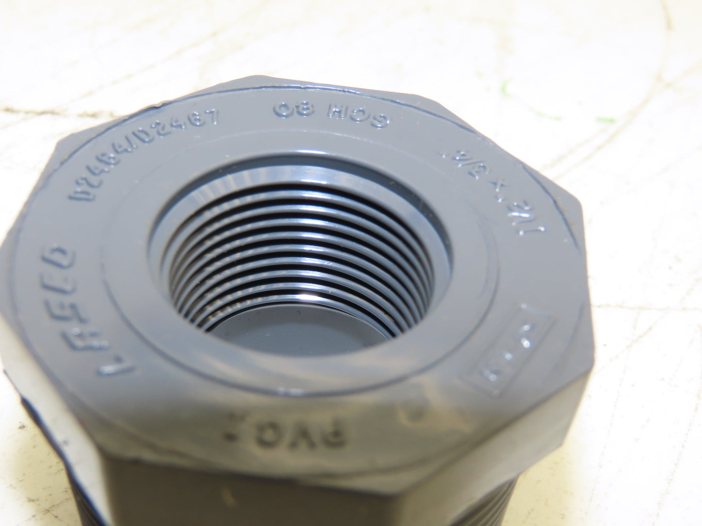 Lasco D2464 Pipe Fitting Adapter 3/4" NPT 1-1/2" NPT Schedule 80 PVCI Lot of 7