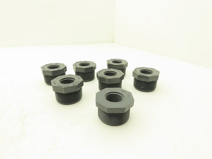 Lasco D2464 Pipe Fitting Adapter 3/4" NPT 1-1/2" NPT Schedule 80 PVCI Lot of 7