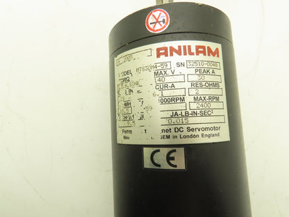Anilam MTS30M4-59 DC Servo Motor 140V 2400 RPM w/Cable
