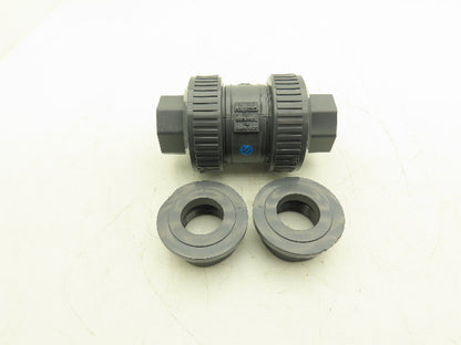 NIBCO U45BC V Check Valve 1 1/4" Chemtrol Body 1 1/2" End Fittings Glue And NPT