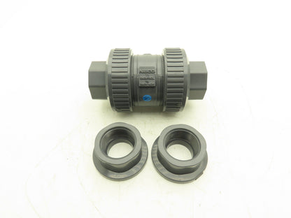 NIBCO U45BC V Check Valve 1 1/4" Chemtrol Body 1 1/2" End Fittings Glue And NPT