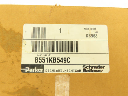Parker B551KB549C Pneumatic Air Dual Solenoid Valve 24VDC 150PSI 1/4" NPT 5 Way
