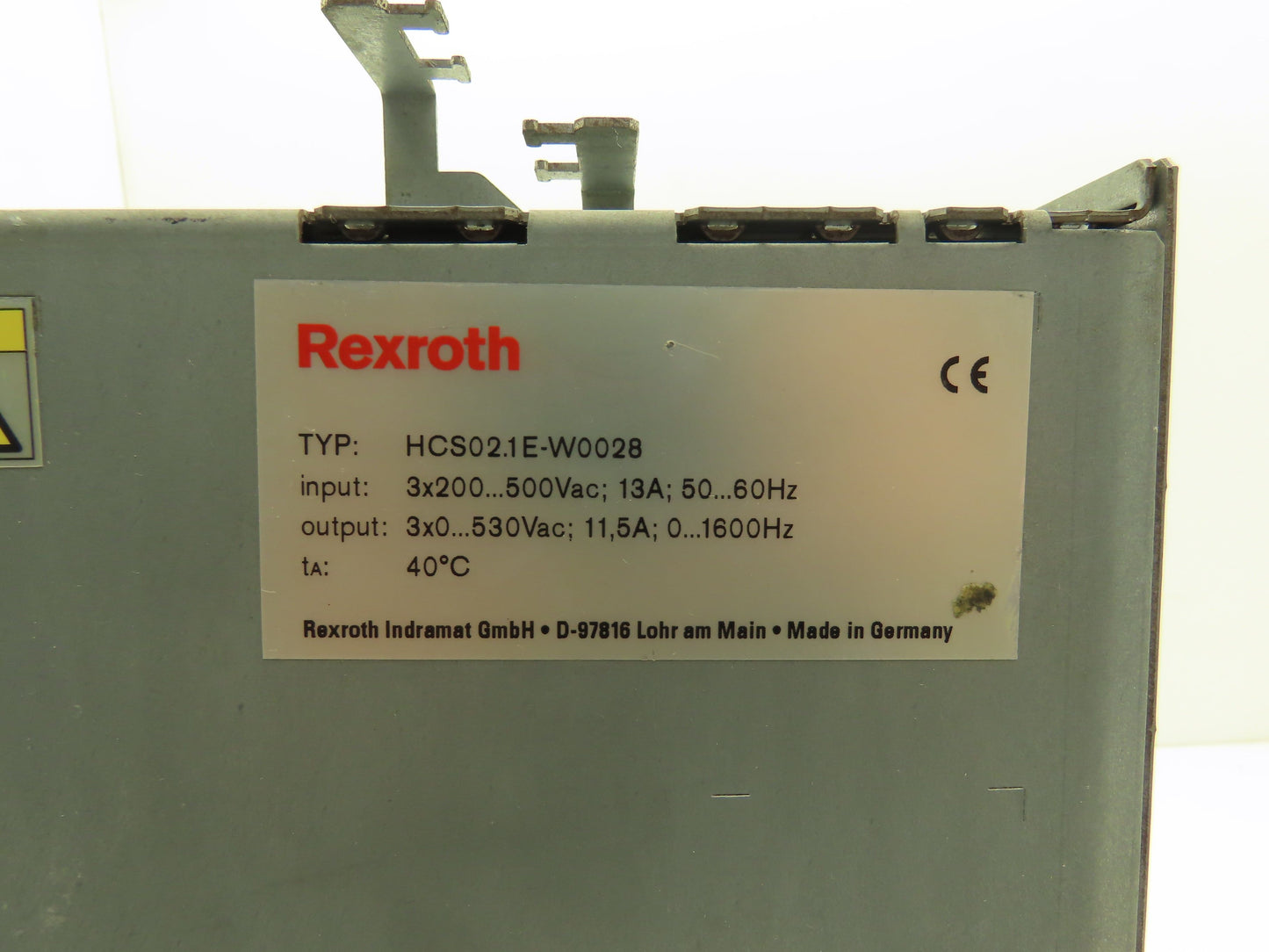 Rexroth HCS02.1E-W0028 IndraDrive C Servo Drive 3PH 200-500VAC 13A 530VAC 5A