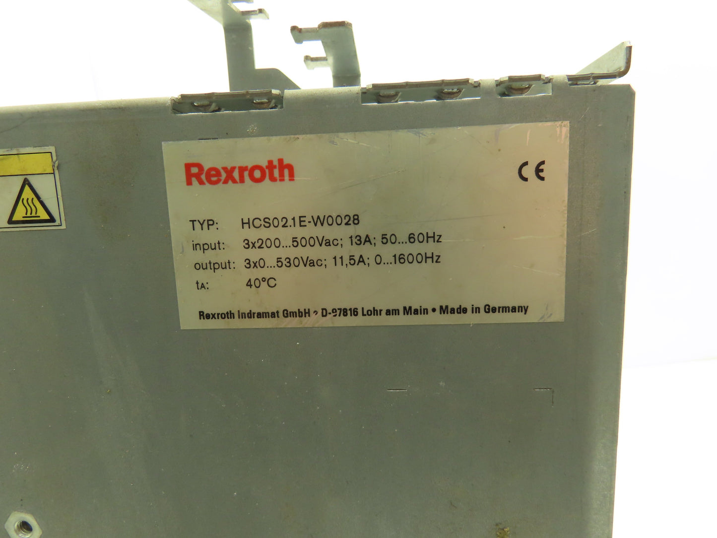 Rexroth HCS02.1E-W0028 IndraDrive C Servo Drive 3PH 200-500VAC 13A 530VAC Parts