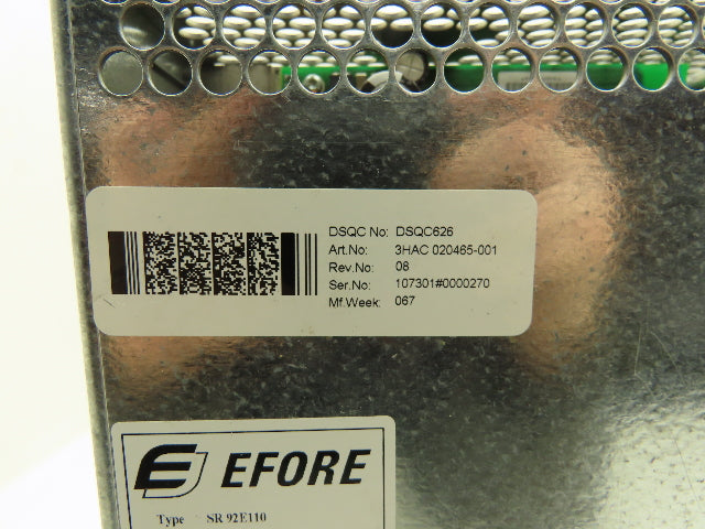 ABB Efore SR 92E110 Power Supply Servo Drive 24V 460W Out 230VAC In