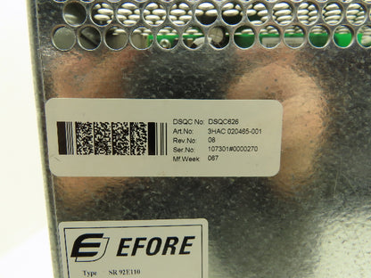 ABB Efore SR 92E110 Power Supply Servo Drive 24V 460W Out 230VAC In