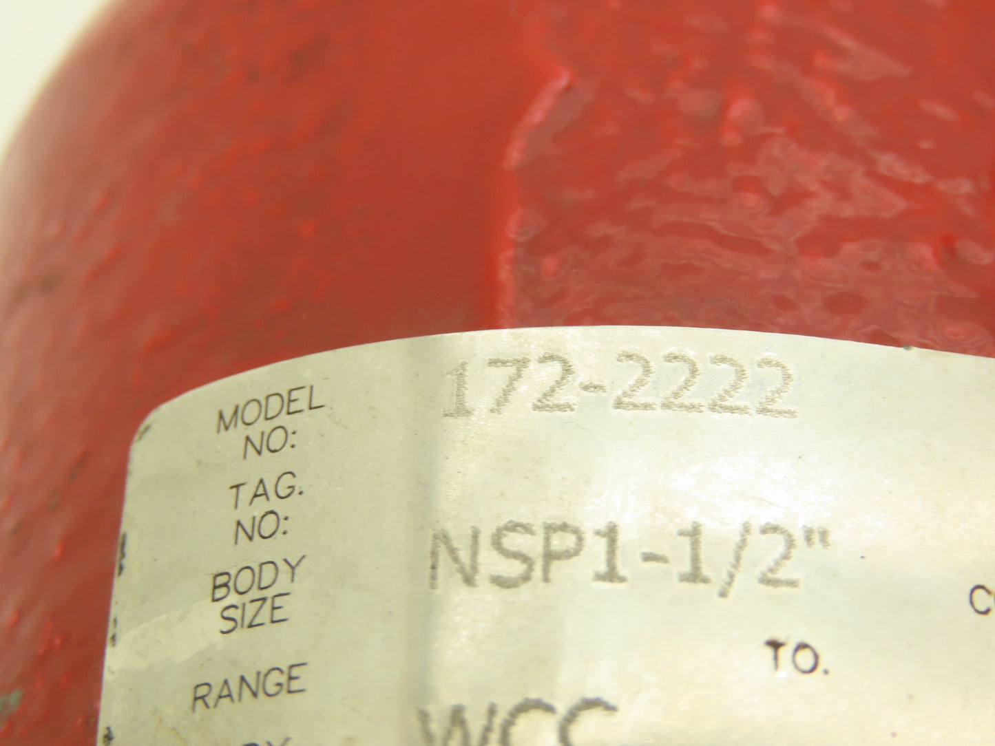 Masoneilan Carraro 172-2222 Pressure Reducing Regulator 1-1/2"Npt ANSI 600/600