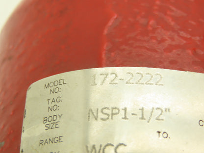 Masoneilan Carraro 172-2222 Pressure Reducing Regulator 1-1/2"Npt ANSI 600/600