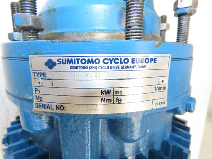 Sumitomo CNFMS1H-4095GB-17/G F90S/4 Brake Gearmotor 1.1kw 480V 3PH 102rpm 17:1