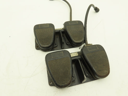 Clipper TWIN 632-S Dual Foot Switch 2-Pedal 125-250VAC 4-Pin Plug  Lot of 2