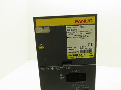 Fanuc A06B-6077-H111 Power Supply Module 200-230V 49A In 283-325V 13.2kW Out