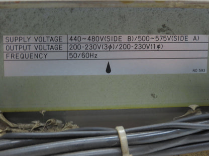 Fanuc A80L-0026-0033 Transformer 8.5kVA 3Ph HV 440-480/500-575 LV 200-230 60Hz