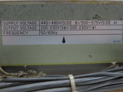 Fanuc A80L-0026-0033 Transformer 8.5kVA 3Ph HV 440-480/500-575 LV 200-230 60Hz