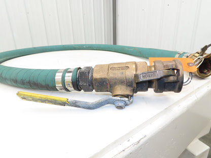 Boston 1.5"x 10' Chemical Transfer Hose Green Polyethylene Camlok Ends
