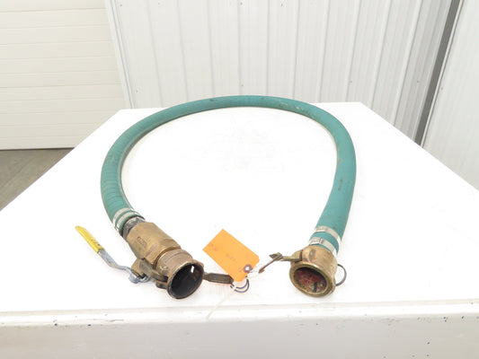 Boston 1.5"x 10' Chemical Transfer Hose Green Polyethylene Camlok Ends