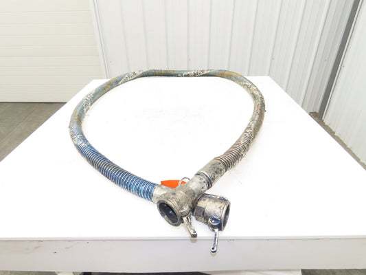 Wilcox 1.5"x 12' Flexible Chemical Transfer Hose Camlok Ends 316SS