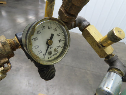 Lincoln 1709 Pneumatic Pump Hoist 6'-9' Lift Range 400Lbs Floor Mount