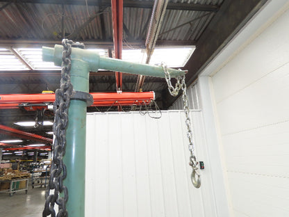 Lincoln 1709 Pneumatic Pump Hoist 6'-9' Lift Range 400Lbs Floor Mount