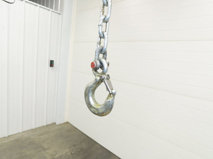 Lincoln 1709 Pneumatic Pump Hoist 6'-9' Lift Range 400Lbs Floor Mount