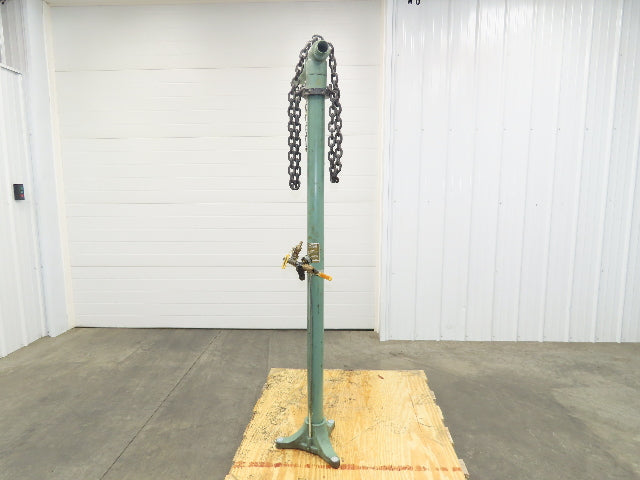 Lincoln 1709 Pneumatic Pump Hoist 6'-9' Lift Range 400Lbs Floor Mount