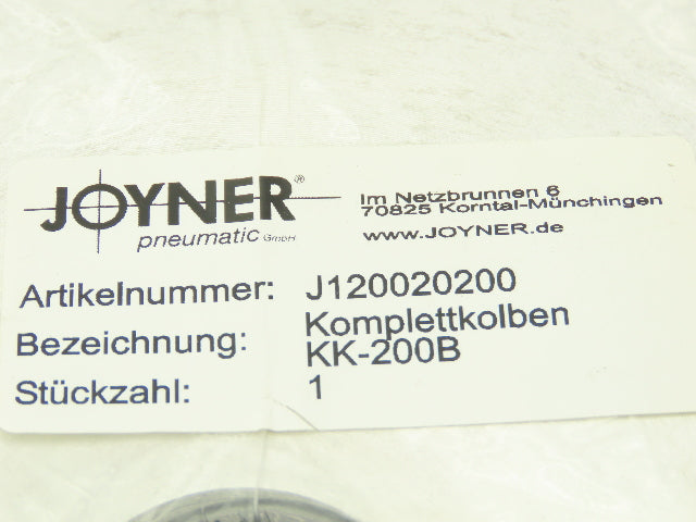 Joyner KK200B Pneumatic Air Cylinder 200mm Bore Piston Replacement