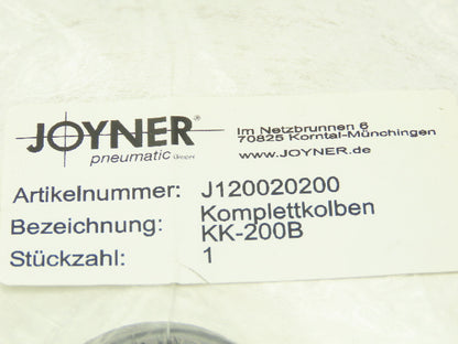 Joyner KK200B Pneumatic Air Cylinder 200mm Bore Piston Replacement