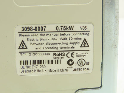 Emerson SP0403 Control Techniques 0.75kW Inverter Drive Unidrive SP 380-480v 3ph