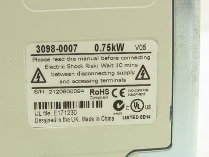 Emerson SP0403 Control Techniques 0.75kW Inverter Drive Unidrive SP 380-480v 3ph