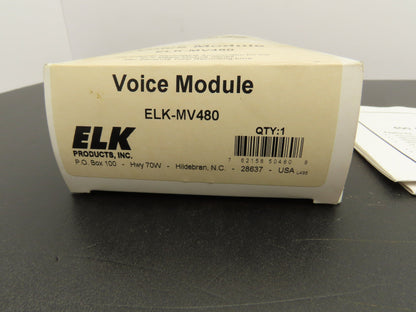Elk ELK-MV480 Voice Module Recordable 12VDC RS-485 Manual 480 Sec 400 Channel