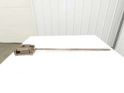 Machine Leveling Wedge Screw Jack 3-7/8"x 5-1/8" Pad - 3/8" Rise  35" Drive Ext