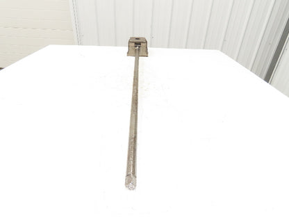 Machine Leveling Wedge Screw Jack 3-7/8"x 5-1/8" Pad - 3/8" Rise  35" Drive Ext