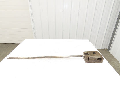 Machine Leveling Wedge Screw Jack 3-7/8"x 5-1/8" Pad - 3/8" Rise  35" Drive Ext