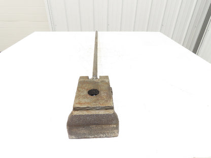 Machine Leveling Wedge Screw Jack 3-7/8"x 5-1/8" Pad - 3/8" Rise  35" Drive Ext