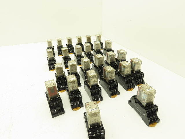 Omron MY4 PYF14A-E Relay Unit With Base 24VDC Coil Lot of 26