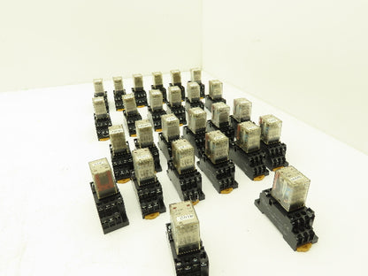 Omron MY4 PYF14A-E Relay Unit With Base 24VDC Coil Lot of 26