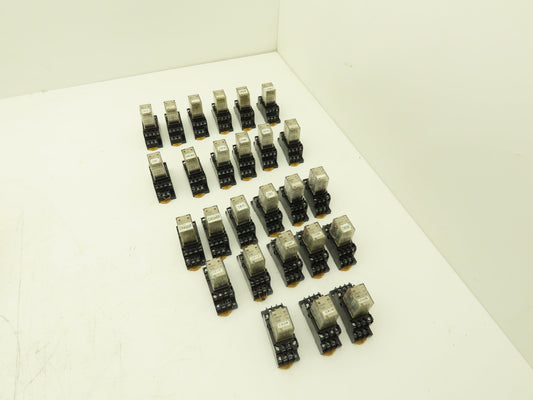 Omron MY4 PYF14A-E Relay Unit With Base 24VDC Coil Lot of 26