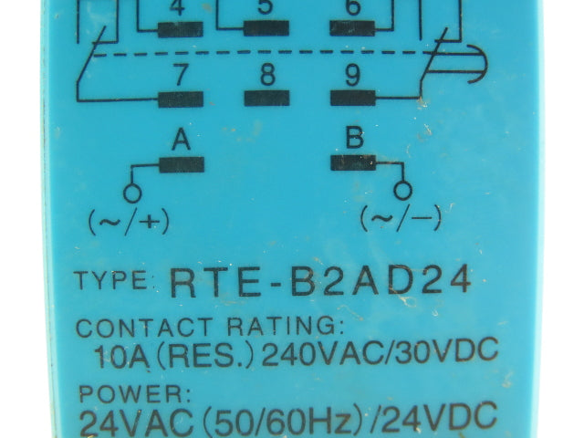 Idec RTE-B2AD24 Electronic Timer Relay Socket 24V 10A 240V 4 Adjustment Lot of 3